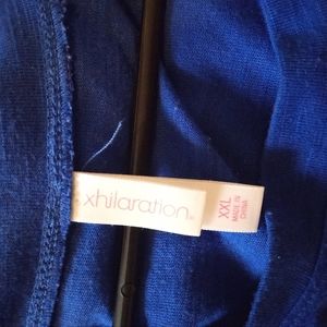 Blue dress with elastic on the bottom